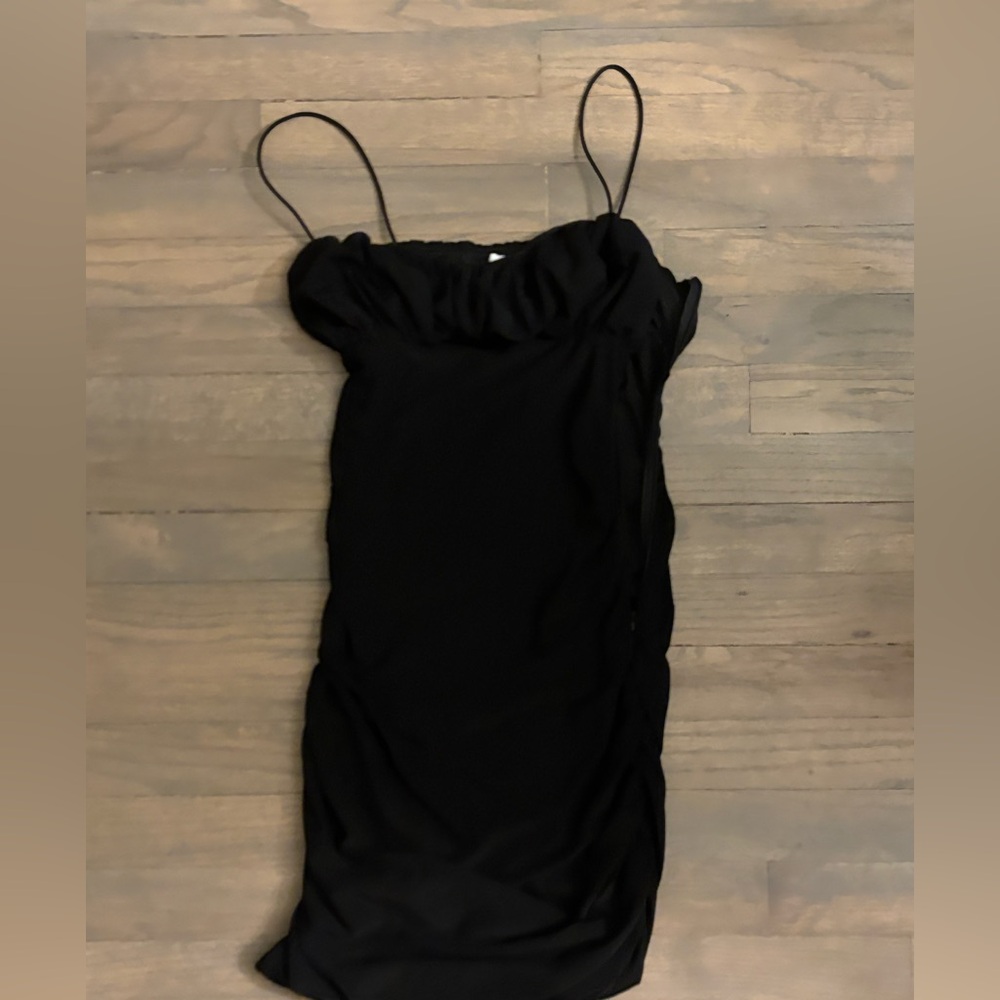 Princess Polly Black Spaghetti Strap Slip Mini Dress